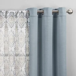 No 918 Harmon Print Grommet Top Light-Filtering Set of 4 Curtain Panel