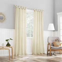 No 918 Hathaway Tab Top Sheer Single Curtain Panel