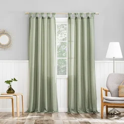 No 918 Hathaway Tab Top Sheer Single Curtain Panel