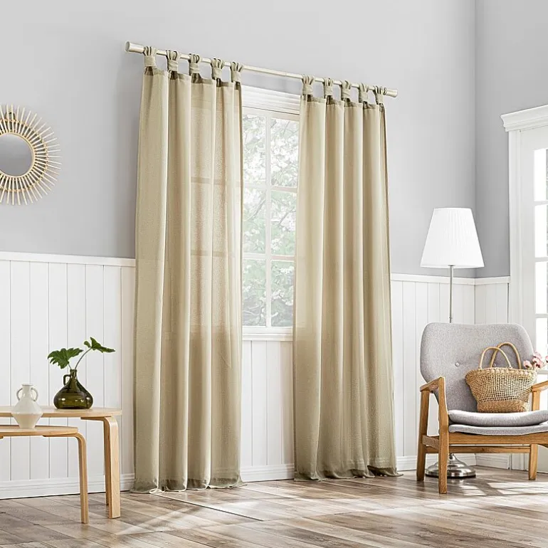 No 918 Hathaway Tab Top Sheer Single Curtain Panel