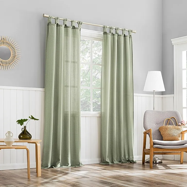 No 918 Hathaway Tab Top Sheer Single Curtain Panel
