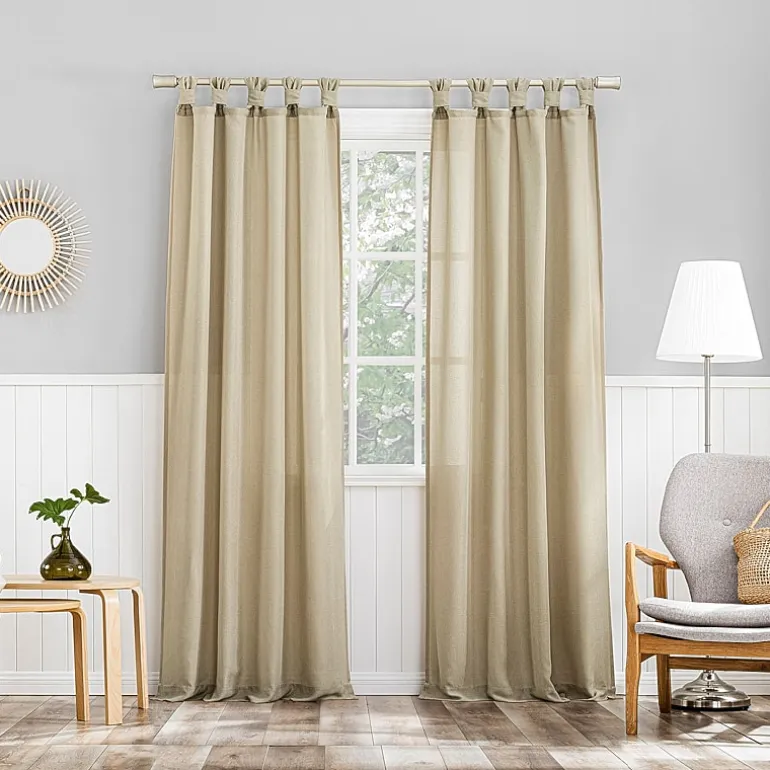 No 918 Hathaway Tab Top Sheer Single Curtain Panel