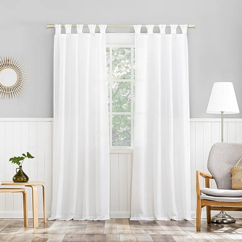 No 918 Hathaway Tab Top Sheer Single Curtain Panel