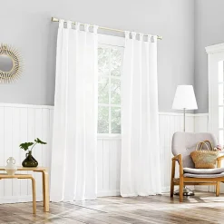 No 918 Hathaway Tab Top Sheer Single Curtain Panel