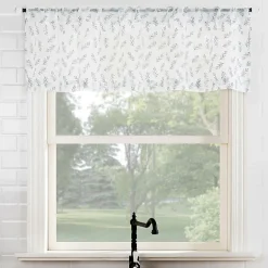No 918 Hawthorne Floral Leaf Rod Pocket Tailored Valance