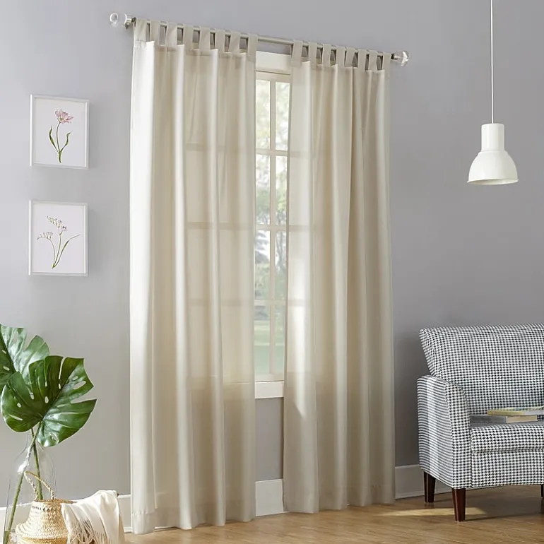 No 918 Jacob Tab Top Sheer Single Curtain Panel