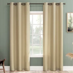 No 918 Landon Textured Grommet Top Light-Filtering Single Curtain Panel