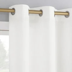 No 918 Landon Textured Grommet Top Light-Filtering Single Curtain Panel