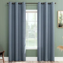 No 918 Landon Textured Grommet Top Light-Filtering Single Curtain Panel