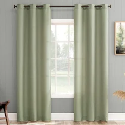 No 918 Landon Textured Grommet Top Light-Filtering Single Curtain Panel