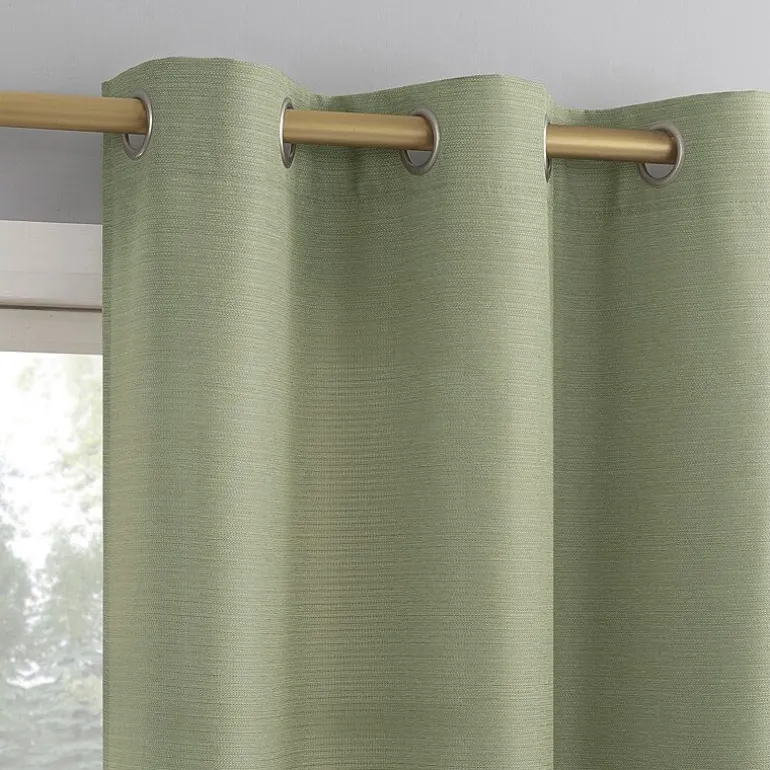 No 918 Landon Textured Grommet Top Light-Filtering Single Curtain Panel