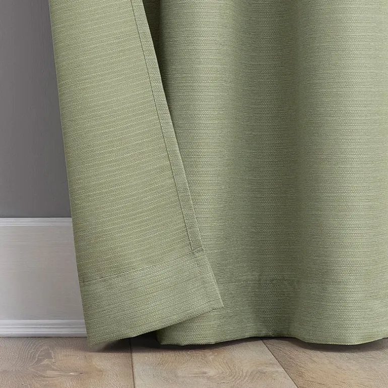 No 918 Landon Textured Grommet Top Light-Filtering Single Curtain Panel