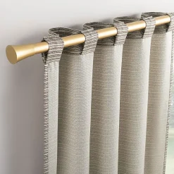No 918 Laurel Space Dyed Textured Back Tab Light-Filtering Single Curtain Panel