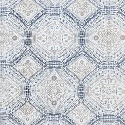 No 918 Lido Global Inspired Medallion Grommet Top Light-Filtering Single Curtain Panel