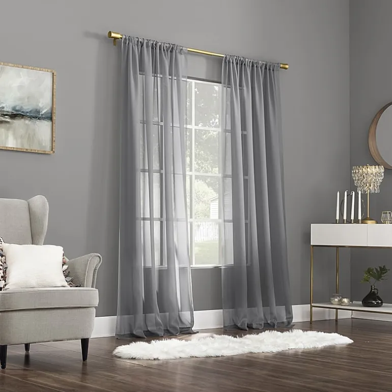 No 918 Mallory Rod Pocket Sheer Single Curtain Panel