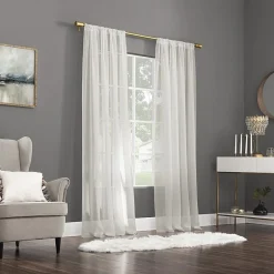 No 918 Mallory Rod Pocket Sheer Single Curtain Panel