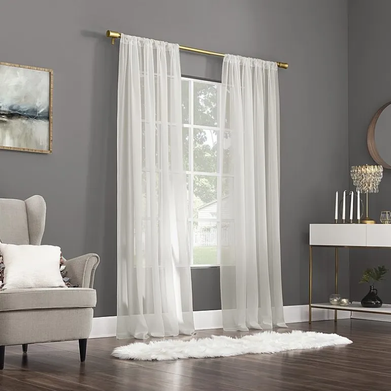 No 918 Mallory Rod Pocket Sheer Single Curtain Panel