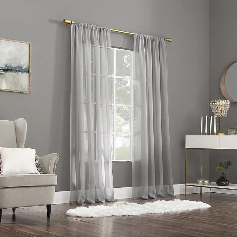 No 918 Mallory Rod Pocket Sheer Single Curtain Panel