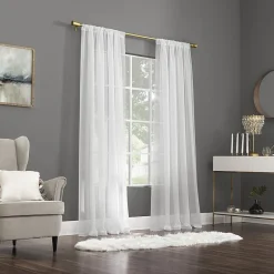 No 918 Mallory Rod Pocket Sheer Single Curtain Panel