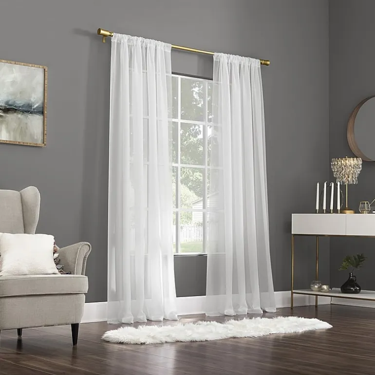 No 918 Mallory Rod Pocket Sheer Single Curtain Panel