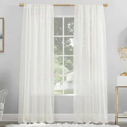 No 918 Mallory Rod Pocket Sheer Single Curtain Panel