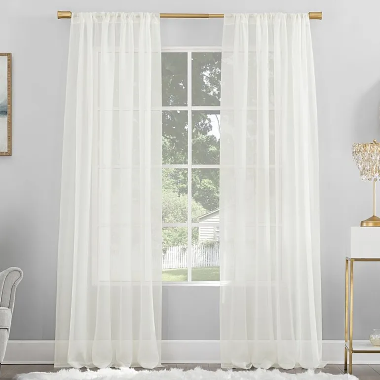 No 918 Mallory Rod Pocket Sheer Single Curtain Panel