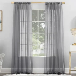 No 918 Mallory Rod Pocket Sheer Single Curtain Panel
