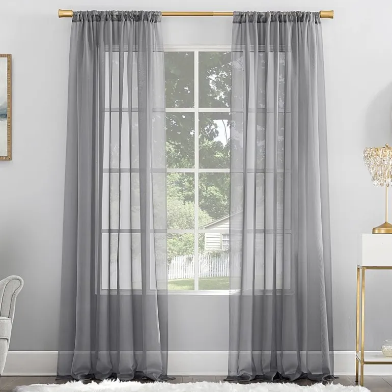 No 918 Mallory Rod Pocket Sheer Single Curtain Panel
