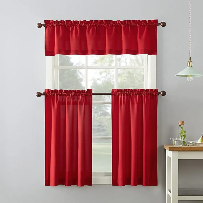 No 918 Martine 3-pc. Rod Pocket Window Tier
