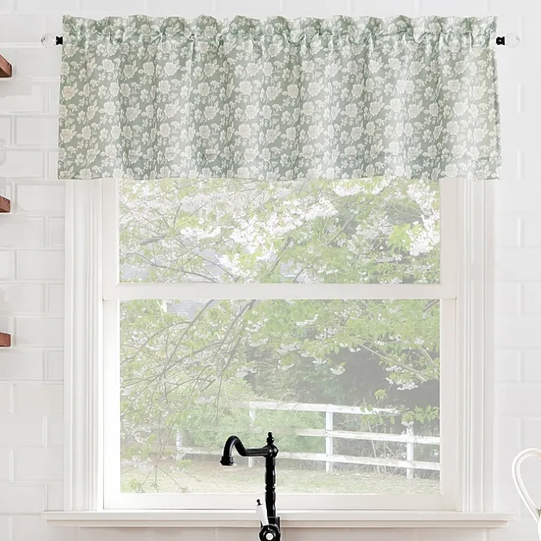 No 918 Mistral Floral Rod Pocket Tailored Valance