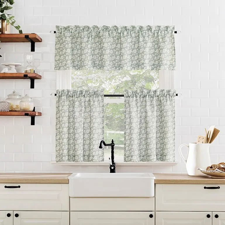 No 918 Mistral Floral Rod Pocket Tailored Valance