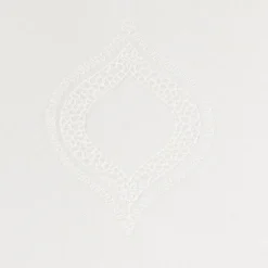 No 918 Ravenna Medallion Rod Pocket Embroidered Light-Filtering Single Curtain Panel