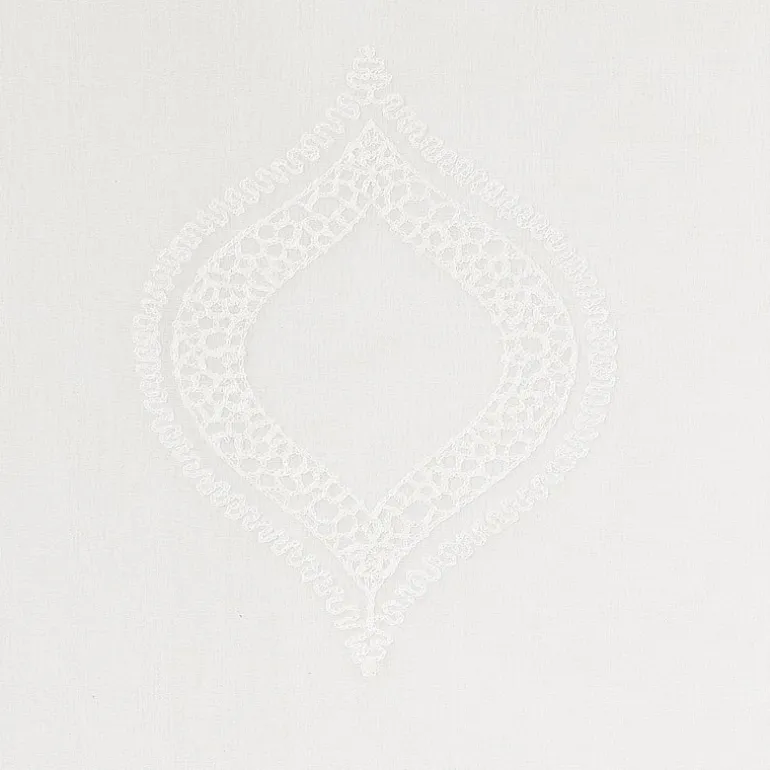 No 918 Ravenna Medallion Rod Pocket Embroidered Light-Filtering Single Curtain Panel