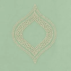 No 918 Ravenna Medallion Rod Pocket Embroidered Light-Filtering Single Curtain Panel