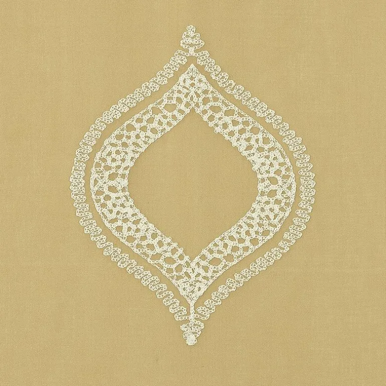 No 918 Ravenna Medallion Rod Pocket Embroidered Light-Filtering Single Curtain Panel