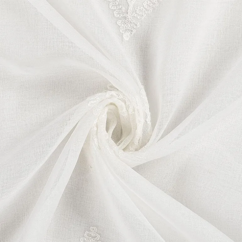 No 918 Ravenna Medallion Rod Pocket Embroidered Light-Filtering Single Curtain Panel