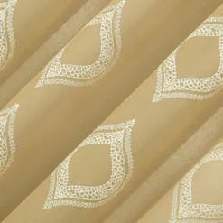 No 918 Ravenna Medallion Rod Pocket Embroidered Light-Filtering Single Curtain Panel