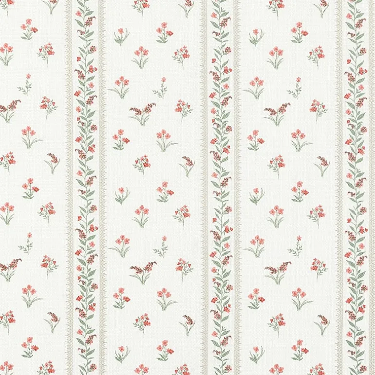 No 918 Riverwood Ditsy Floral Stripe 2-pc. Rod Pocket Window Tier