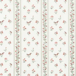 No 918 Riverwood Floral Stripe 2-pc. Rod Pocket Window Tier