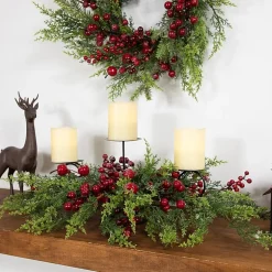 Northlight 36" Apples And Berries Triple Pillar Candle Holder