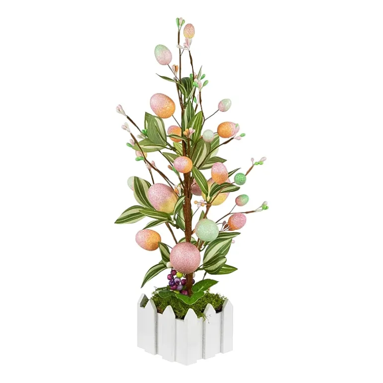 Northlight 18" Artificial With Easter Eggs Indoor Artificial Tree