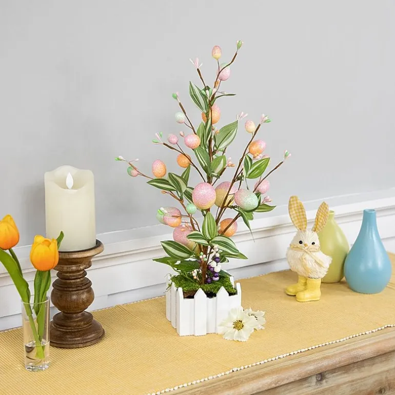 Northlight 18" Artificial With Easter Eggs Indoor Artificial Tree
