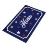 Northlight Blue Coir Americana Outdoor Indoor Rectangular Doormat