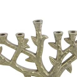 Northlight 11.5" Brass Menorah Candle Holder