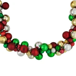 Northlight 6ft 2-Finish Ball Christmas Indoor Garland