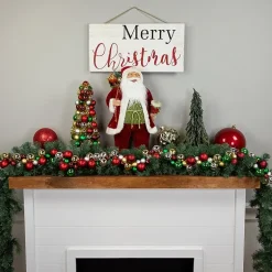 Northlight 6ft 2-Finish Ball Christmas Indoor Garland