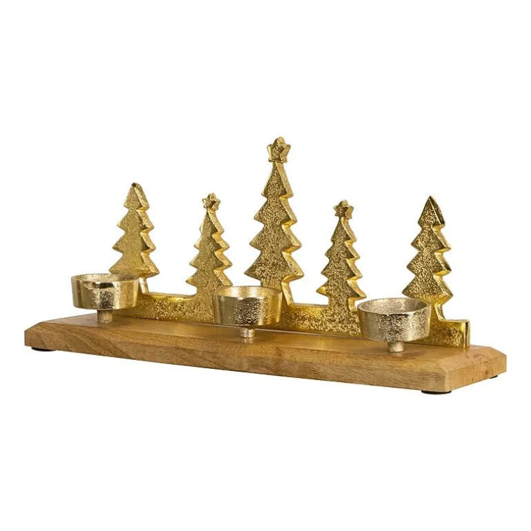 Northlight 13" Gold Metal Tealight Candle Holder
