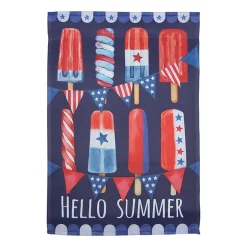 Northlight 28" Hello Summer Ice Pop Outdoor House Flags