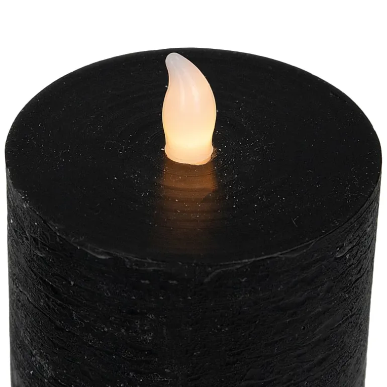 Northlight 8in Black Flickering Led 3-pc. Flameless Candle