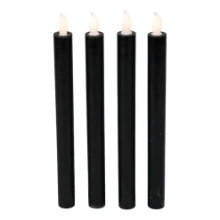 Northlight 9.5in Black Led Flickering 4-pc. Flameless Candle